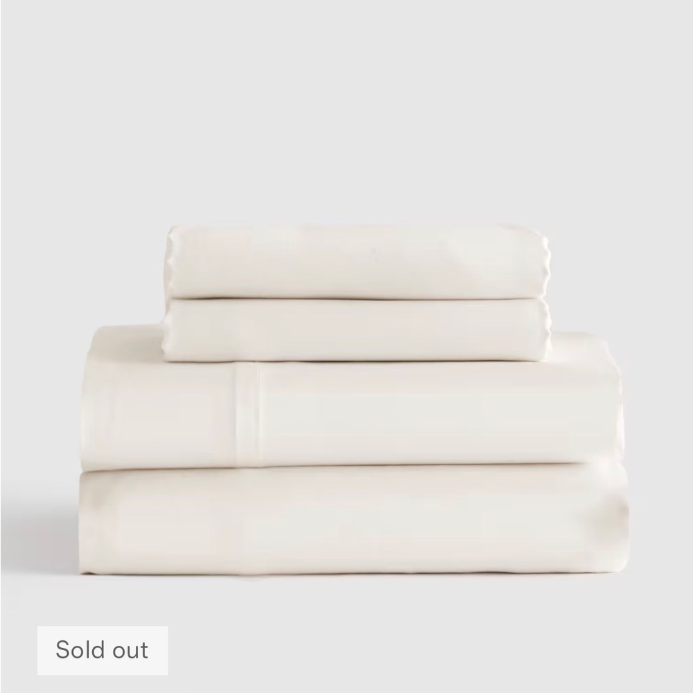 Quince Ivory Mulberry Silk Sheet Set